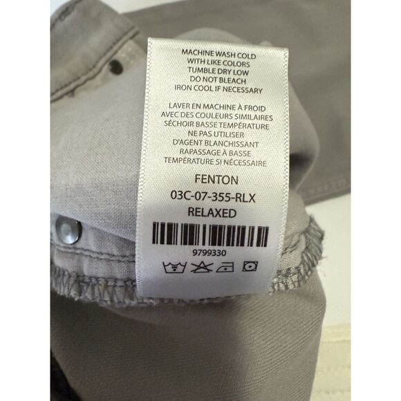 Five Four Gray Jeans Fenton Relaxed  Straight Mens 33x32 Casual Stretch Denim - Picture 16 of 16